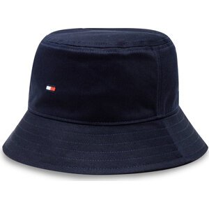 Klobouk Tommy Hilfiger Small Flag Bucket AU0AU01853 Tmavomodrá