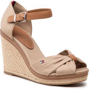 Espadrilky Tommy Hilfiger Iconic Elena Sandal FW0FW00905 Cobblestone 068