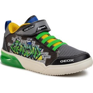 Sneakersy Geox J Grayajay B. D J029YD 014BU C0016 DD Black/Green