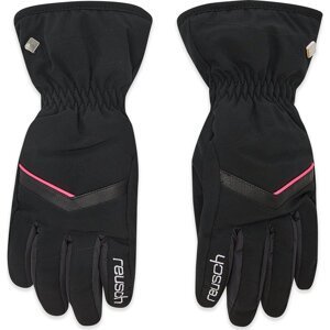 Lyžařské rukavice Reusch Marisa 6031150 Black/White/Pink Glo 7748