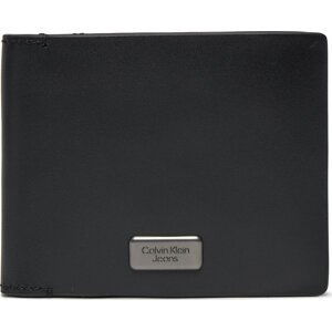 Velká pánská peněženka Calvin Klein Jeans Inst Plaque Bifold W/Coin K50K511432 Black BEH