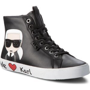 Sneakersy KARL LAGERFELD KL60150 Black Lthr