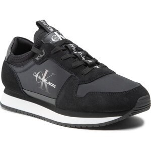 Sneakersy Calvin Klein Jeans Retro Runner 3 YM0YM00040 Triple Black 0GL