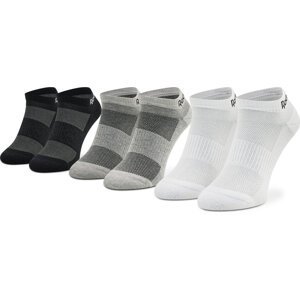 Sada 3 párů nízkých ponožek unisex Reebok Te Low Cut Sock 3P H11287 Black/White