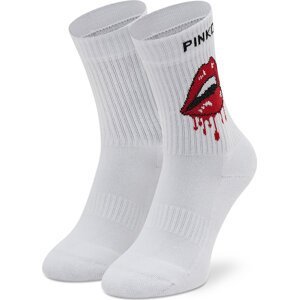 Dámské klasické ponožky Pinko Natalia Calzino PE 22 BLKS1 1G17TT Y86P r. OS Bianco/Rosso ZR2