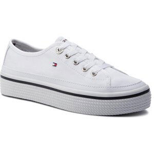 Tenisky Tommy Hilfiger Corporate Flatform Sneaker FW0FW04259 White 100