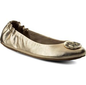 Baleríny Tommy Hilfiger Flexible Gold Ballerina FW0FW02863 Mekong 709