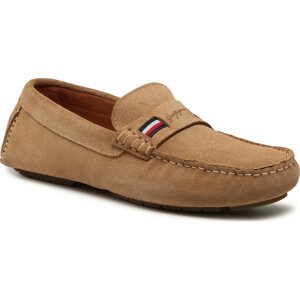 Mokasíny Tommy Hilfiger Iconic Rwb Suede Driver FM0FM03482 Classic Khaki RBL