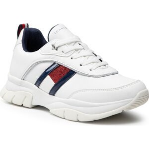 Sneakersy Tommy Hilfiger Low Cut Lace-Up Sneaker T3A4-31180-1023 S White 100