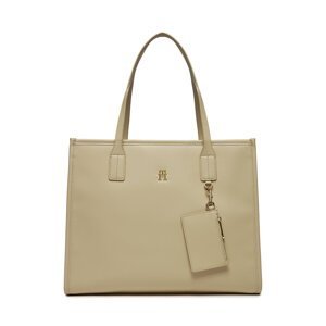 Kabelka Tommy Hilfiger Th City Tote AW0AW15690 White Clay AES