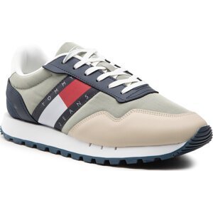 Sneakersy Tommy Jeans Retro Runner Core EM0EM01014 Faded Willow
