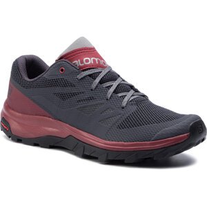 Trekingová obuv Salomon Outline 406790 27 M0 Ebony/Red Dahlia/Frost Gray