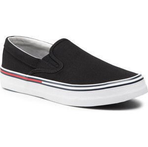 Tenisky Tommy Jeans Essential Slipon EM0EM00961 Black BDS