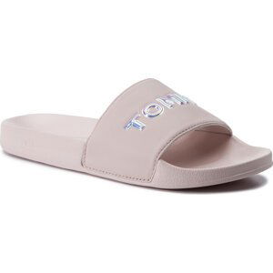 Nazouváky Tommy Hilfiger Iridescent Detail Pool Slide FW0FW04237 Silver Peony 658