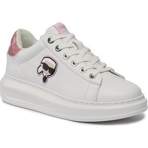 Sneakersy KARL LAGERFELD KL62530N White Lthr w/Pink 01P