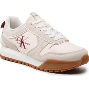 Sneakersy Calvin Klein Jeans Toothy Runner Irregular Lines YM0YM00624 Ancient White/Eggshell
