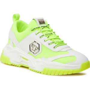 Sneakersy PHILIPP PLEIN Predator SADS USC0569 PTE003N White/Yellowfluo