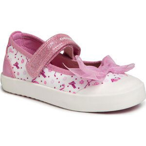 Polobotky Geox B Kilwi G. E B02D5E 011BC C1364 S White/Dk Pink