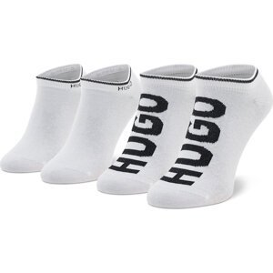 Sada 2 párů dámských nízkých ponožek Hugo 2p As Logo Cc W 50469274 Wite 100