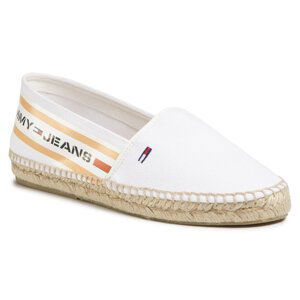 Espadrilky Tommy Jeans Chunky Tape Espadrille EN0EN00817 White YBS