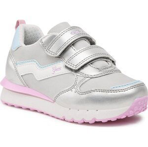 Sneakersy Geox J Fastics Girl J26GZA054FUC1100 S Lt Grey/Aqua