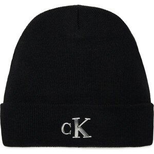 Čepice Calvin Klein Jeans Minimal Monogram Beanie K60K611542 Black BEH