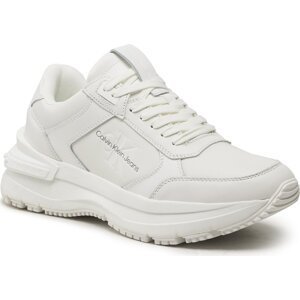 Sneakersy Calvin Klein Jeans Chunky Runn Laceup Low Lth YM0YM00521 Triple White 0K8
