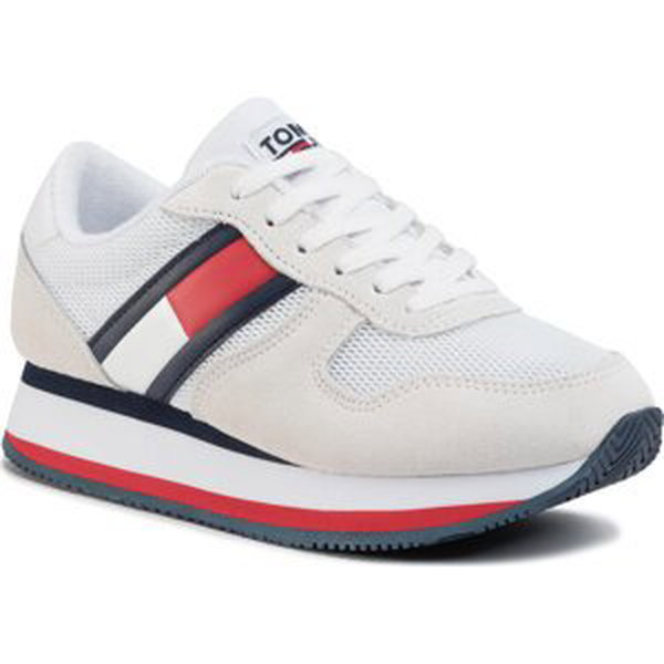 Sneakersy Tommy Jeans Flatform Runner Colour Sneaker EN0EN00790 Rwb 0KP