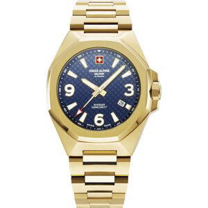 Hodinky Swiss Alpine Military 7005.1115 Gold/Blue