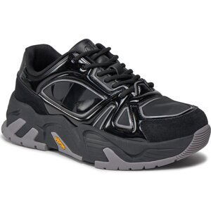 Sneakersy Calvin Klein Jeans Chunky Runner Vibram Mix Nbs Lum YW0YW01310 Triple Black 0GT