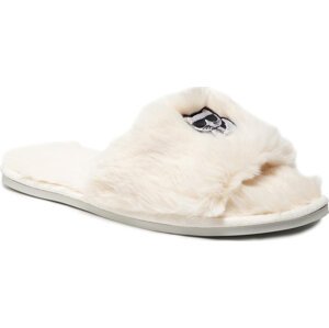 Bačkory KARL LAGERFELD KL49001T White Synth Fur