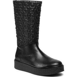 Polokozačky Calvin Klein Crepe Cupsole Mid Shaft Boot Q/N HW0HW00608 Ck Black BAX