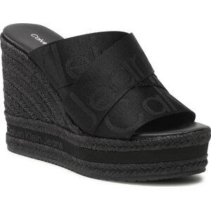 Espadrilky Calvin Klein Jeans Wedge Sandal Webbing YW0YW00961 Černá