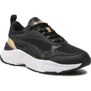 Sneakersy Puma Cassia Distressed 387645 01 Black/Black/Puma Team Gold