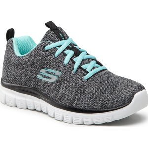 Boty Skechers Twisted Fortune 12614/BKTQ Black/Turquoise