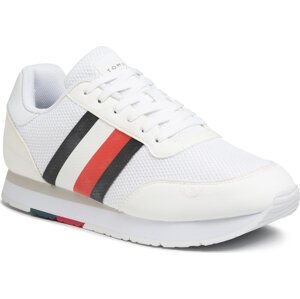 Sneakersy Tommy Hilfiger Corporate Material Mix Runner FM0FM02688 White YBS