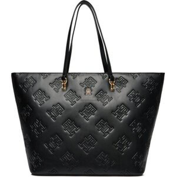Kabelka Tommy Hilfiger Th Refined Tote Mono AW0AW15726 Black BDS