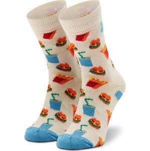 Vysoké dětské ponožky Happy Socks KHAM01-1300 Bílá