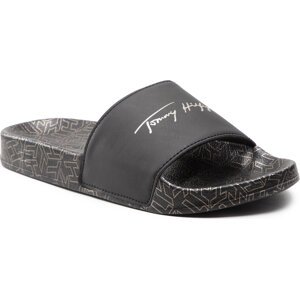 Nazouváky Tommy Hilfiger Metallic Pool Slide FW0FW06312 Black BDS