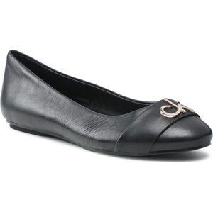 Baleríny Calvin Klein Round Ballerina W/Hdw HW0HW00626 Ck Black BAX