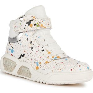 Sneakersy Geox J Illuminus Girl J36HPA 00411 C0653 S White/Multicolor