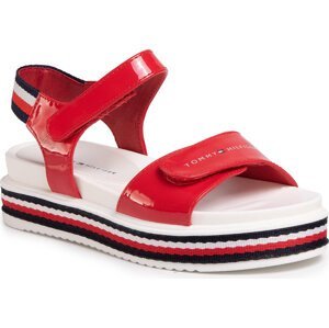 Sandály Tommy Hilfiger Platform Velcro Sandal T3A2-30650-0774 S Red 300