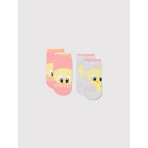 Sada 2 párů dětských vysokých ponožek OVS 1474168 Grey Melange 349