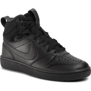 Boty Nike Court Borough Mid 2 Boot (Gs) BQ5440 001 Black/Black/Black