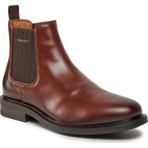 Kotníková obuv s elastickým prvkem Gant St Fairkon Chelsea Boot 27651432 Cognac