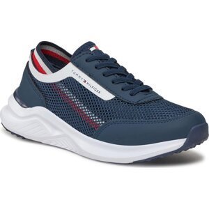 Sneakersy Tommy Hilfiger Stripes Low Cut Lace Up Sneaker T3B9-33395-1697 S Blue 800