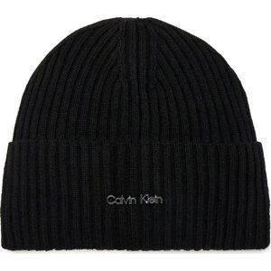 Čepice Calvin Klein Ck Must Logo Beanie K60K611401 Ck Black BEH