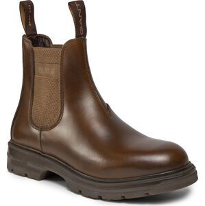 Kotníková obuv s elastickým prvkem Gant Gretty Chelea Boot 27651410 Dark Olive