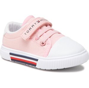Plátěnky Tommy Hilfiger Low Cut Lace-Up/Velcro Sneaker T1A4-31007-0890 Pink 302