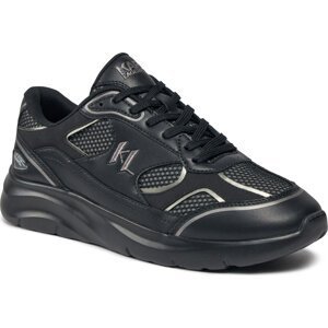 Sneakersy KARL LAGERFELD KL53620 Black Lthr/Textile 400